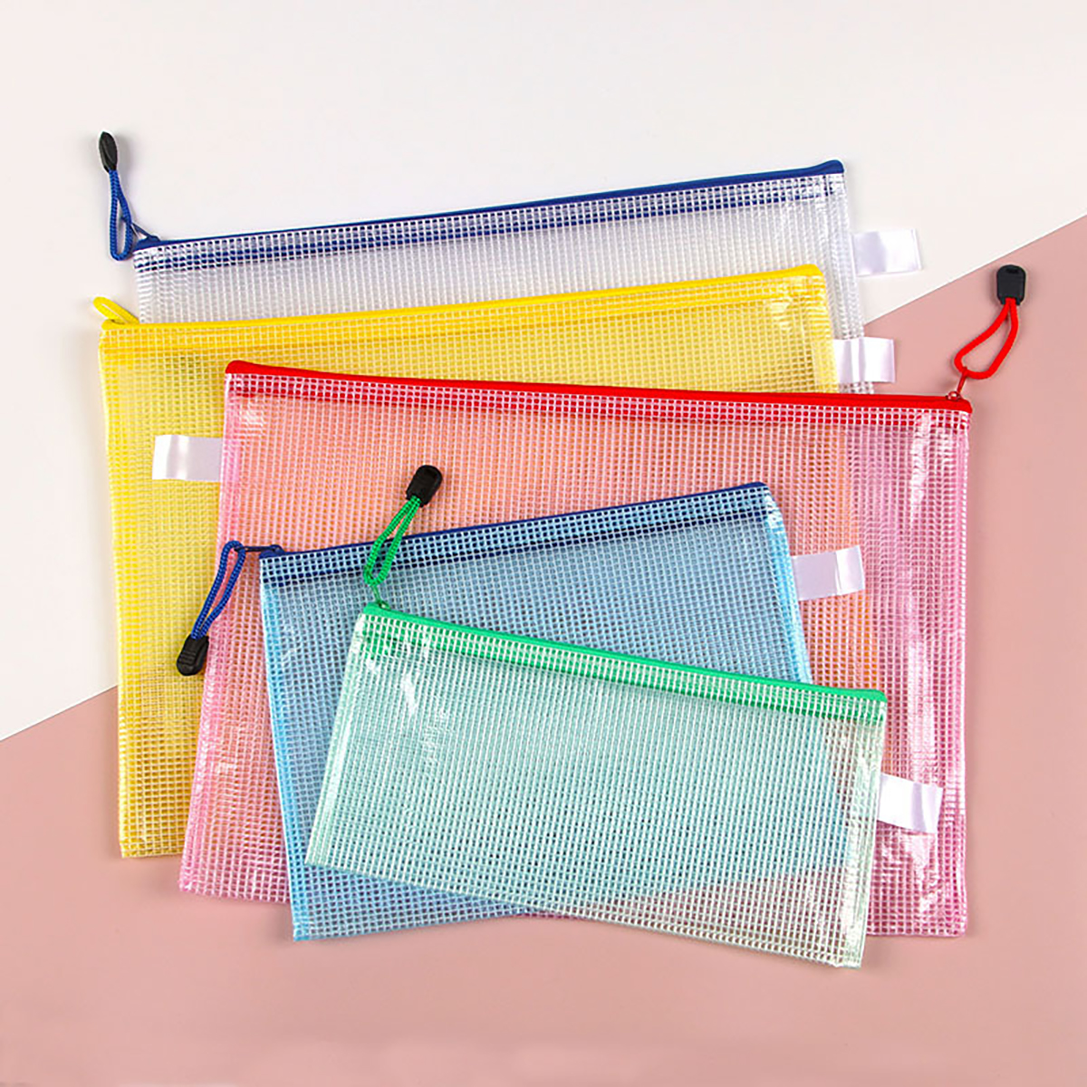 Supply Of Office Stationery - Stationery Storage Folder File Mesh Zipper
