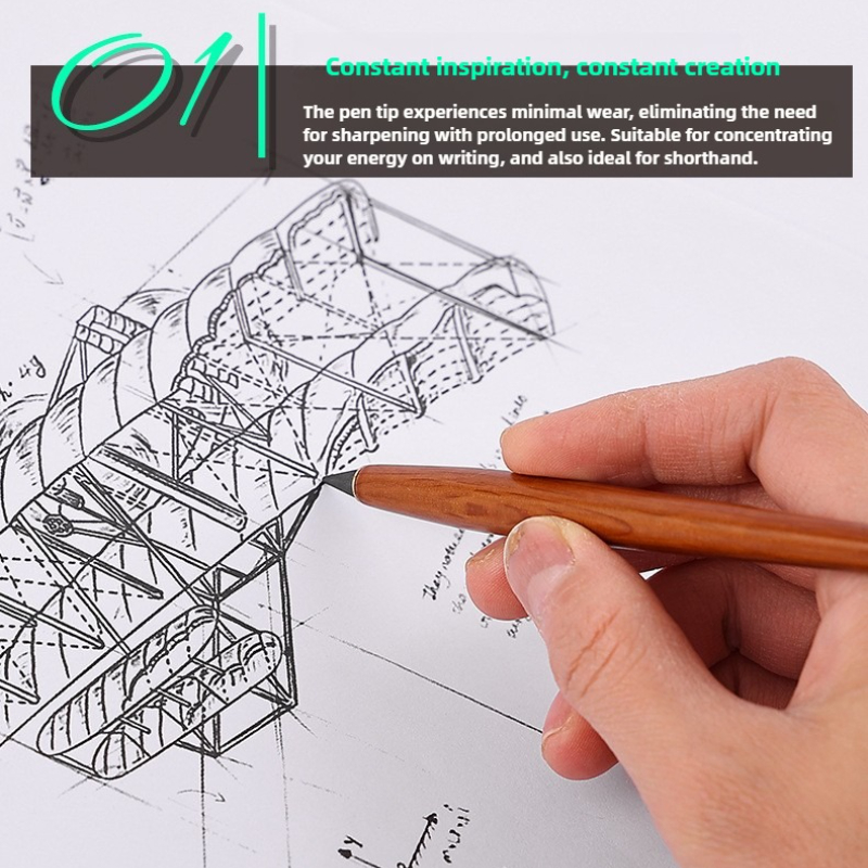 Wooden Eternal Pencil No Sharp - Stationery Office บทวิจารณ์และราคา