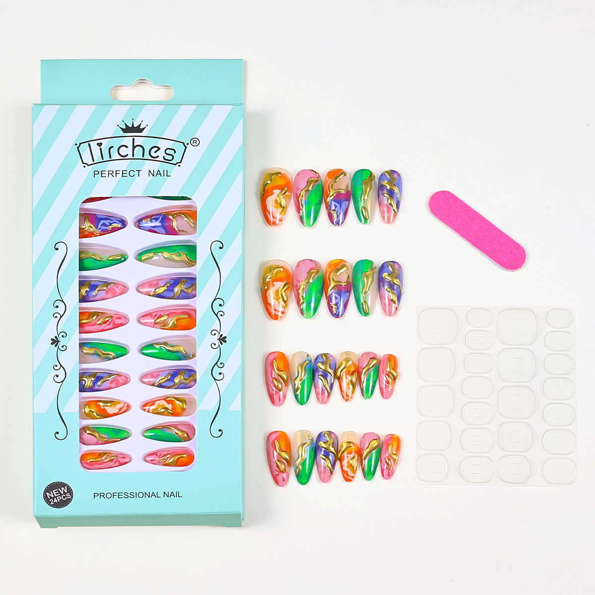 Press on Nails Almond Shaped M - Glue Stick Pack บทวิจารณ์และราคา