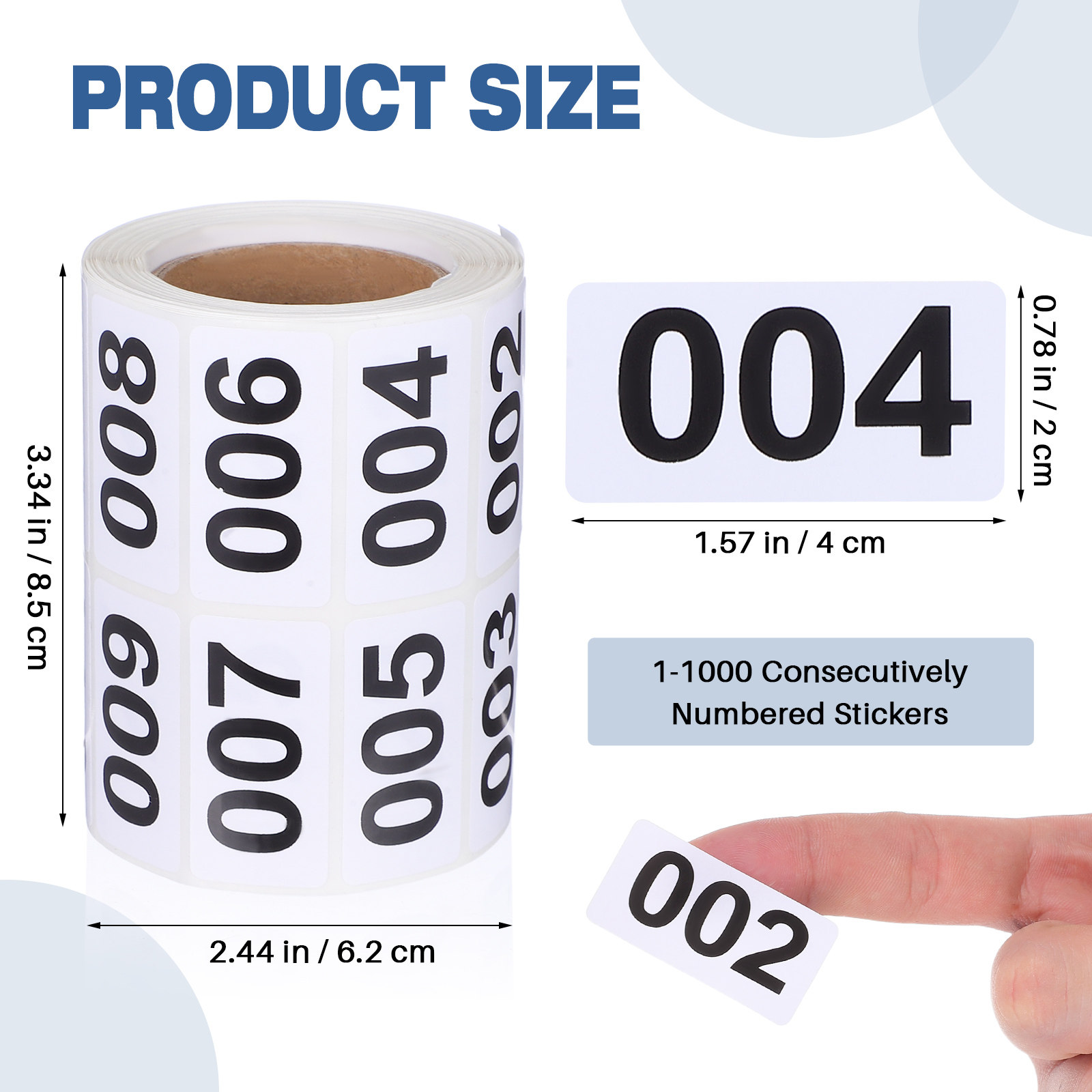1 Roll Number Stickers Simple  - Sticker Label Roll บทวิจารณ์และราคา