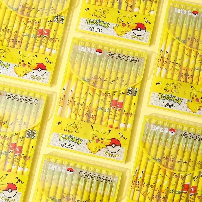 12Pcs Pokemon Pikachu Erasable - Office Supply Office Stationery Items บทวิจารณ์และราคา