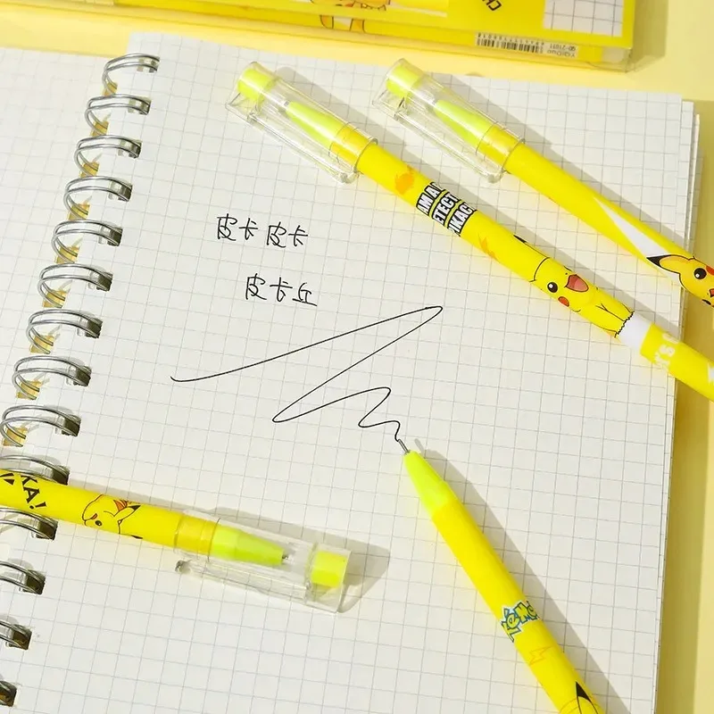 12Pcs Pokemon Pikachu Erasable - Office Supply Office Stationery Items บทวิจารณ์และราคา