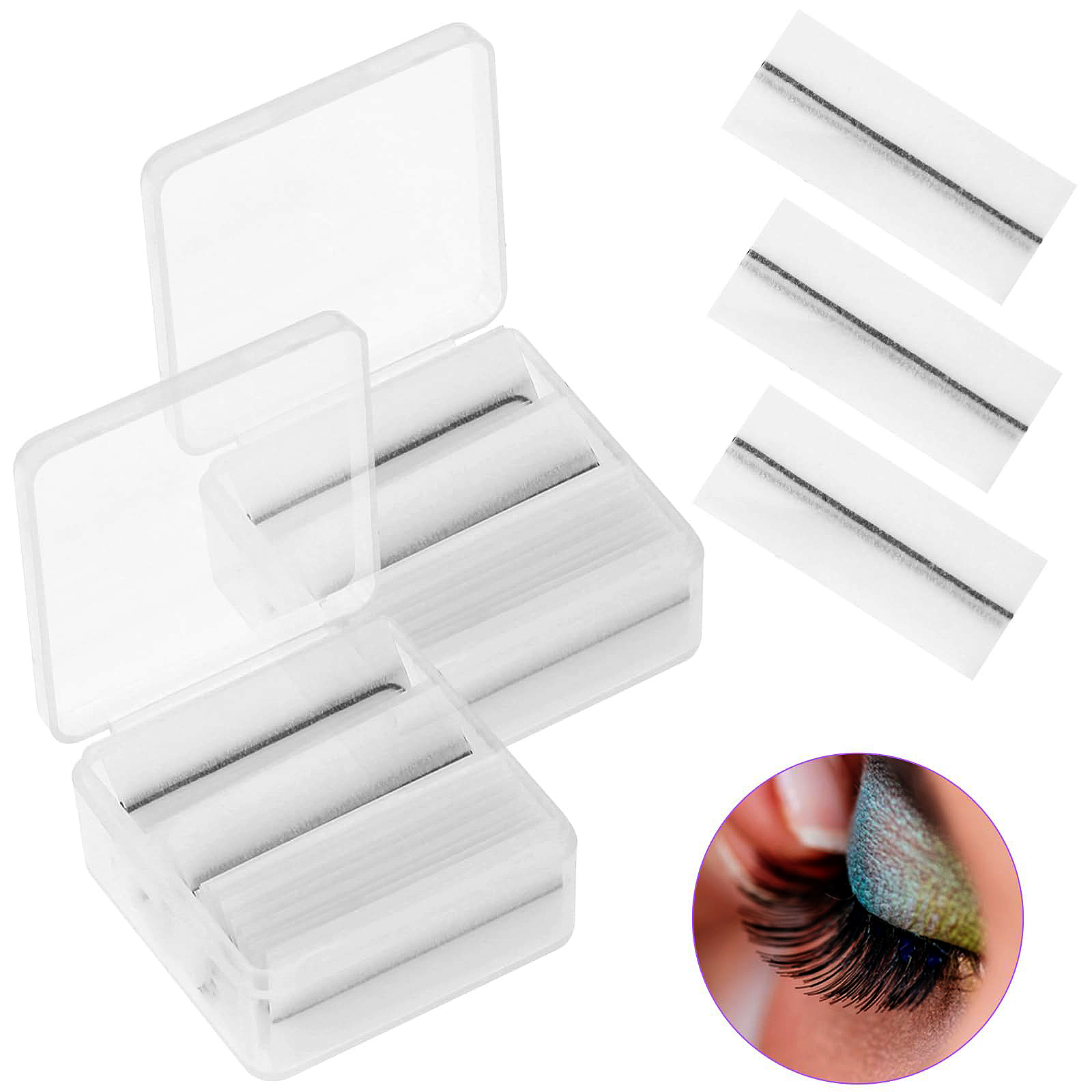 80PCS Eyelash Adhesive Strips, - Glue Stick Pack บทวิจารณ์และราคา