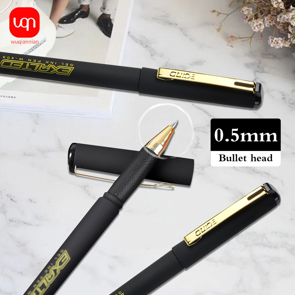 WQN-4/8/12pcs Simple Black Gel - Office Stationery Supply Business บทวิจารณ์และราคา