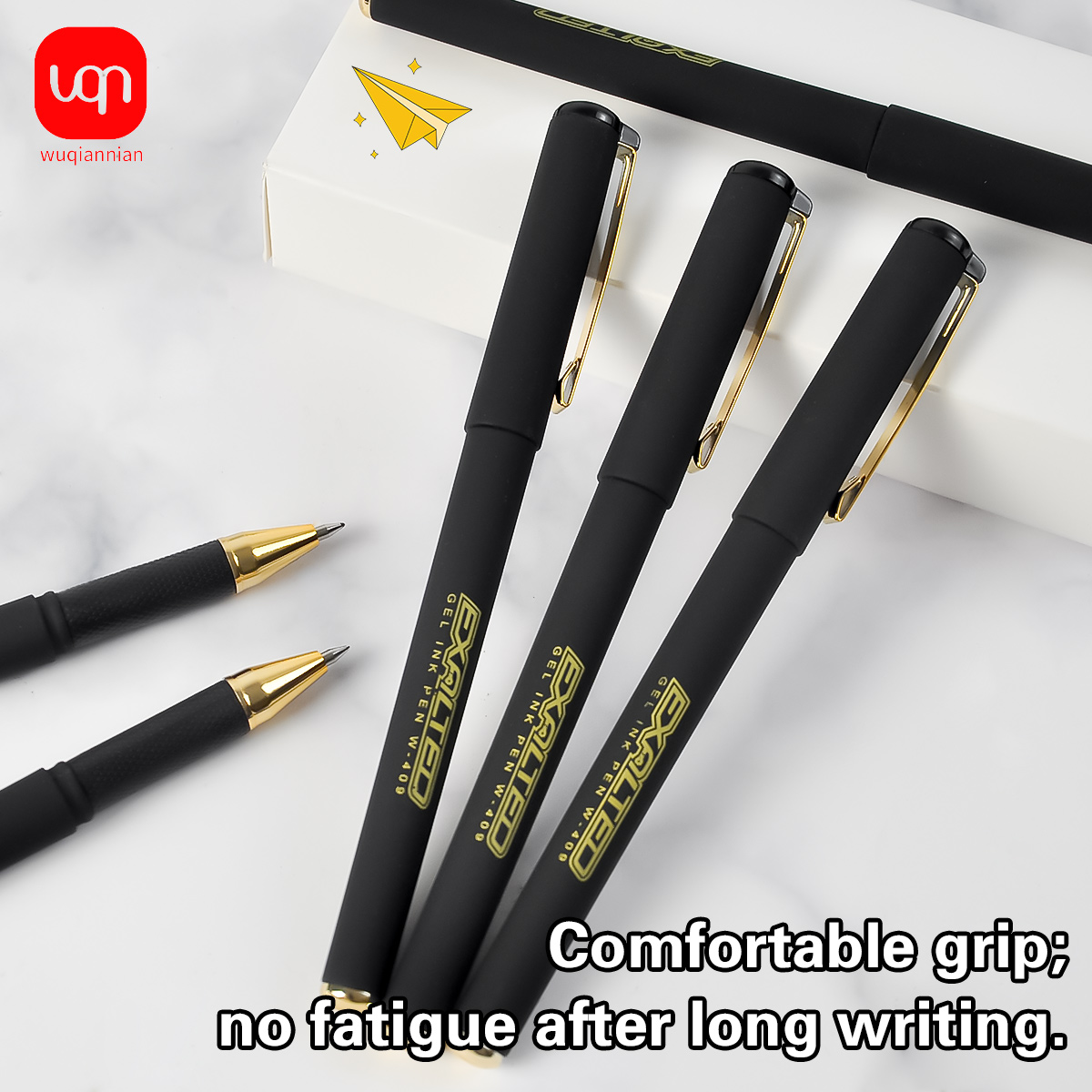 WQN-4/8/12pcs Simple Black Gel - Office Stationery Supply Business บทวิจารณ์และราคา