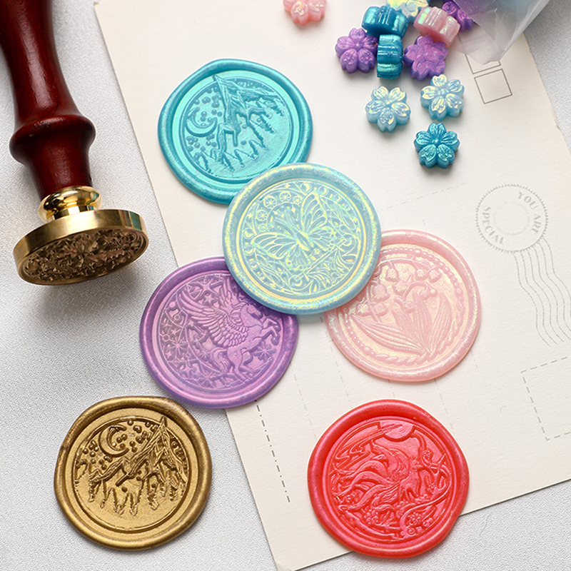90pcs Mixed Color Glitter Saku - Wax Seal Stamp Kit บทวิจารณ์และราคา