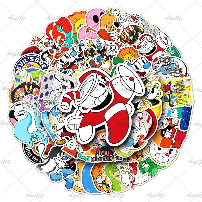Cuphead Sticker Boy Game Gift  - Memo Pad Sticky บทวิจารณ์และราคา