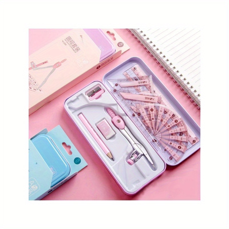 8Pcs/Set  Ruler Compass Pencil - Compass Geometry Set บทวิจารณ์และราคา