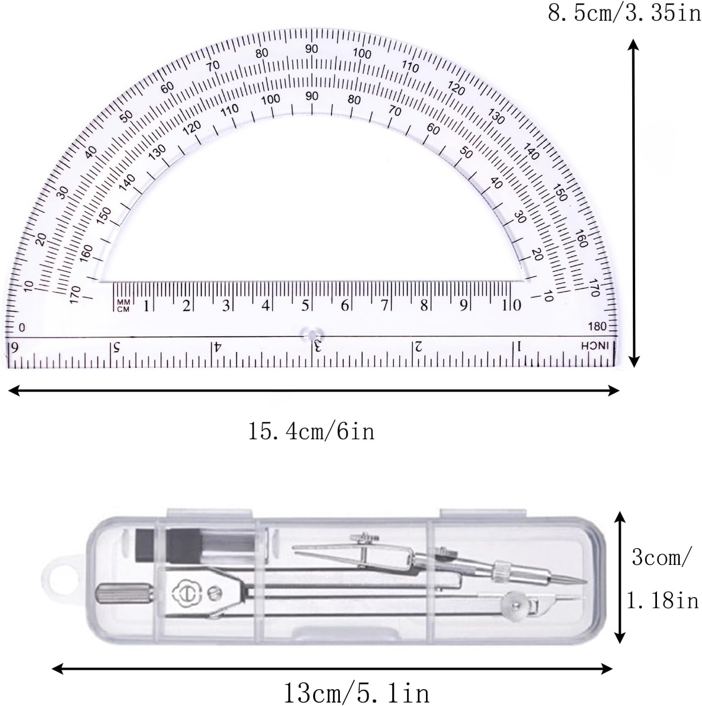 Protractor and Compass Set, Ge - Compass Geometry Set บทวิจารณ์และราคา
