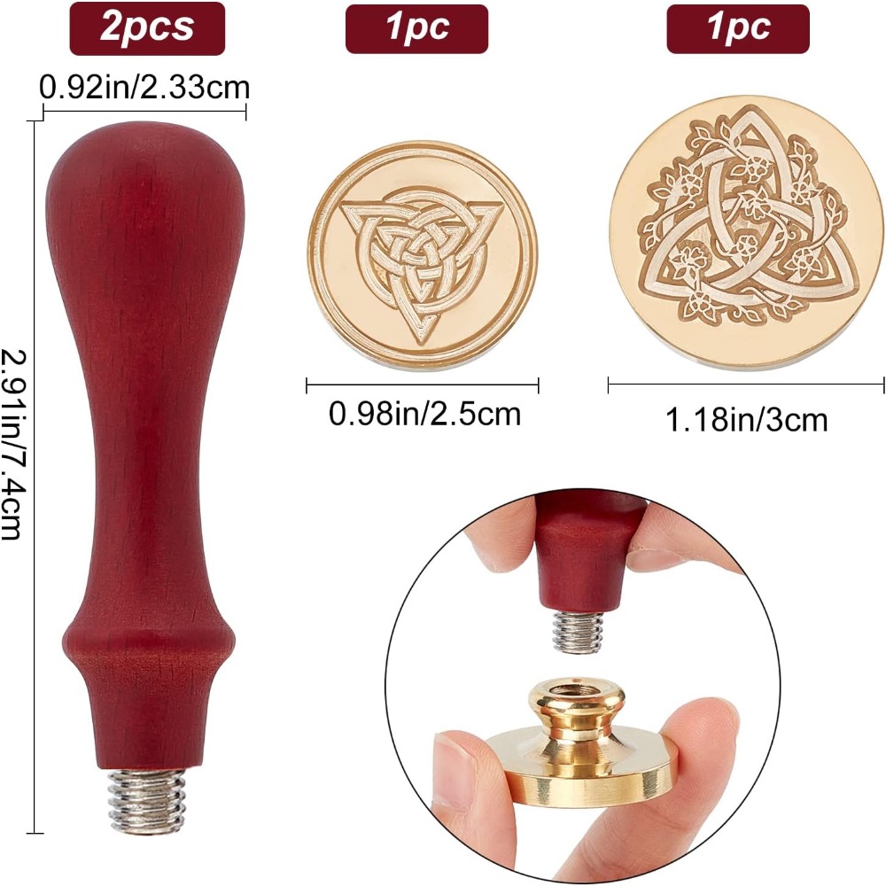 2 Set Celtic Knot Wax Seal Sta - Wax Seal Stamp Kit บทวิจารณ์และราคา