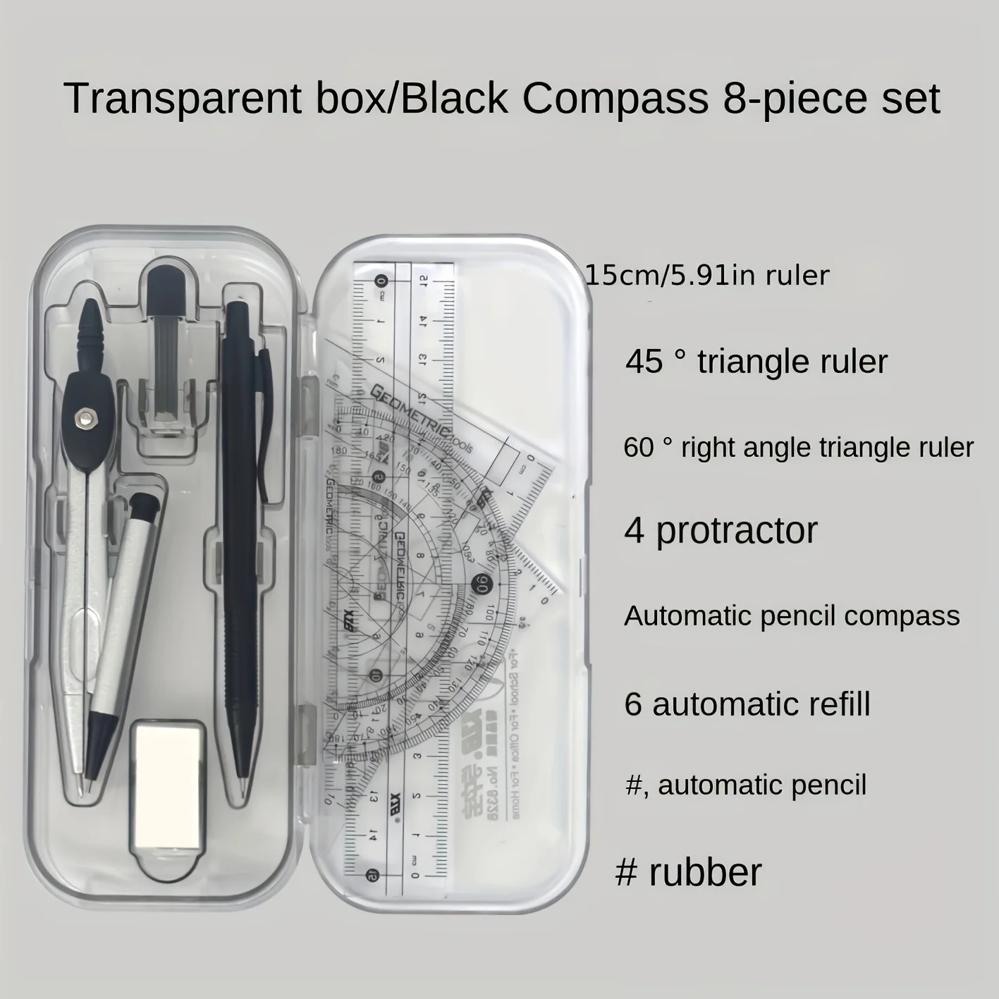 8-in-1 Mathematical Geometry K - Compass Geometry Set บทวิจารณ์และราคา