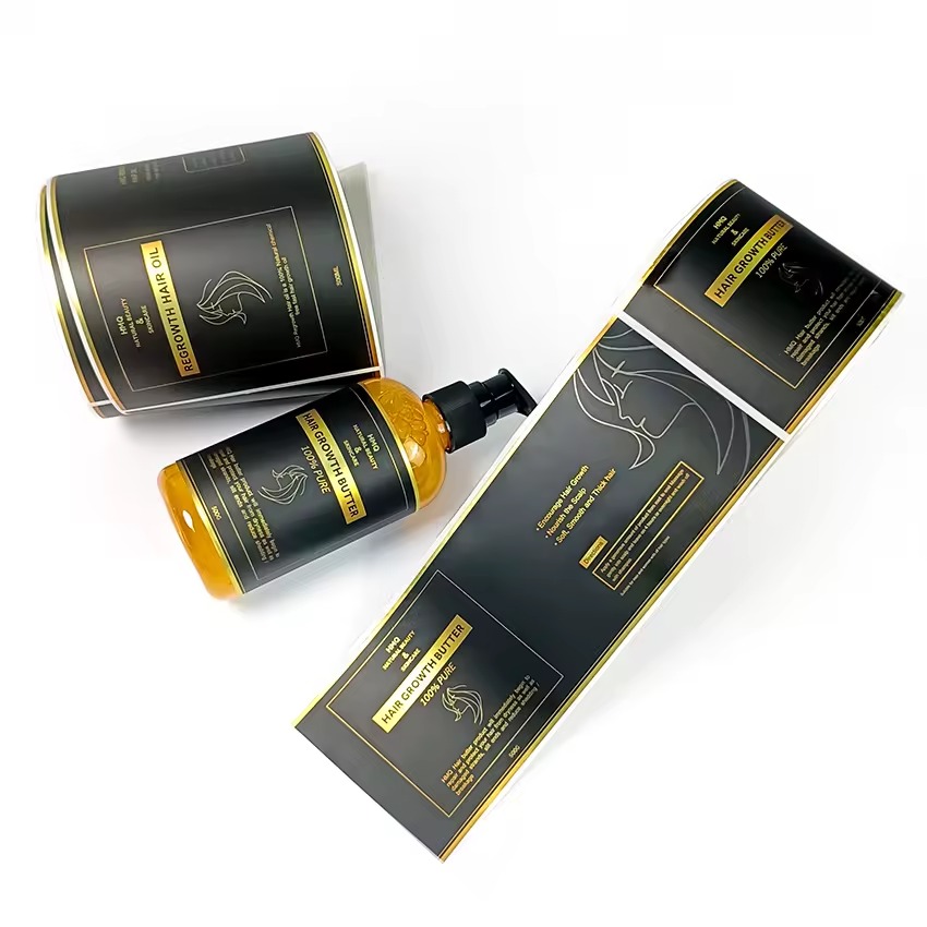 Custom Luxury Gold Foil Vinyl  - Sticker Label Roll บทวิจารณ์และราคา