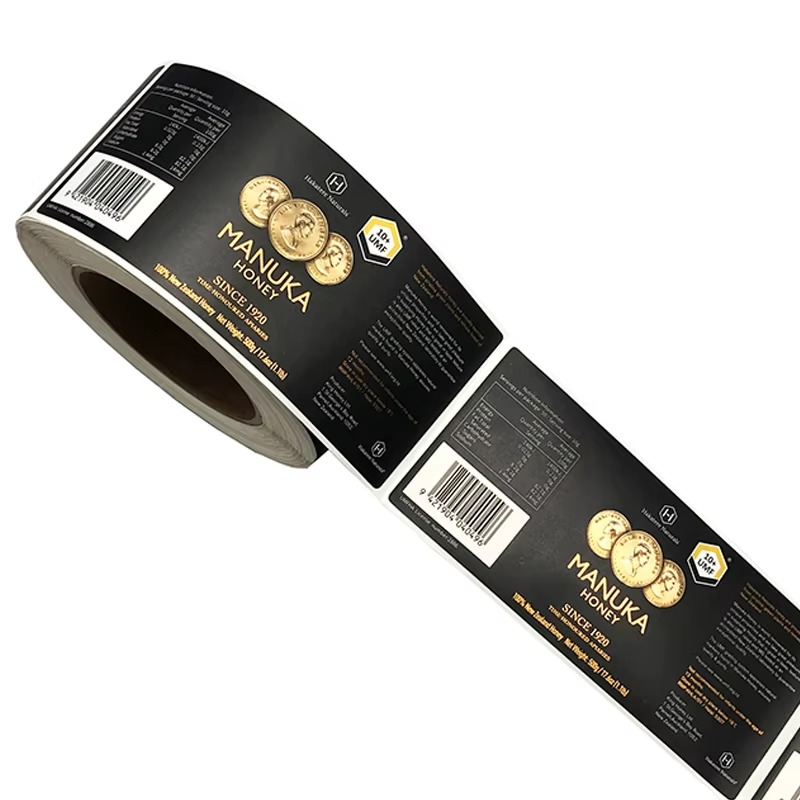 Custom Luxury Gold Foil Vinyl  - Sticker Label Roll บทวิจารณ์และราคา