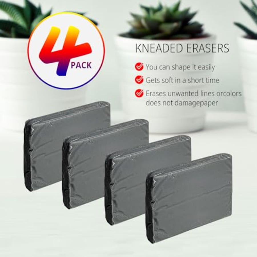 4 Pack Kneaded Eraser Artist E - Rubber Eraser Kneaded บทวิจารณ์และราคา