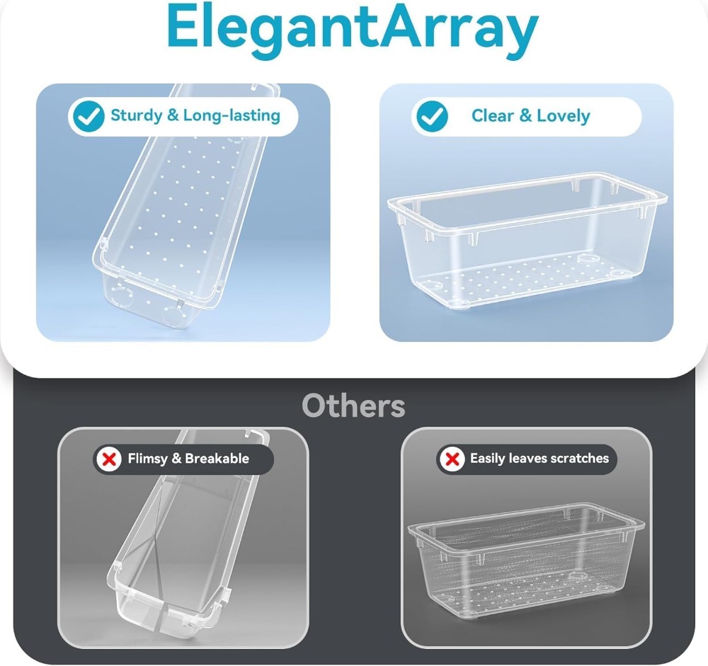 12 PCS Drawer Organizer Set, 4 - Stationery Office บทวิจารณ์และราคา