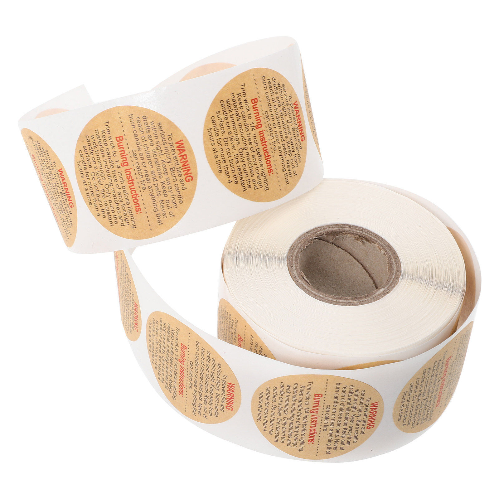 1 Roll Round Warning Labels fo - Sticker Label Roll บทวิจารณ์และราคา