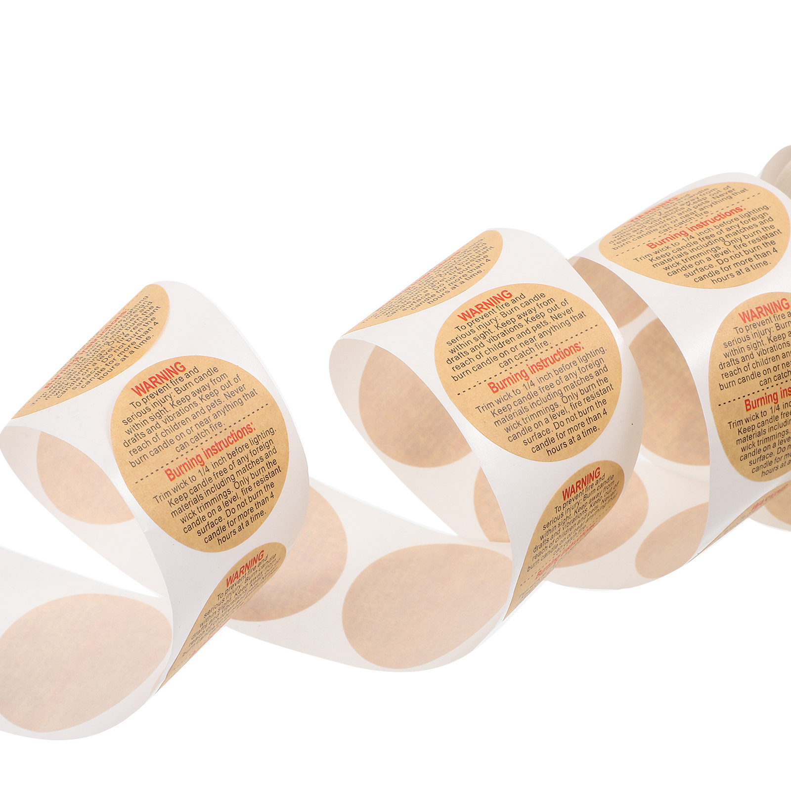 1 Roll Round Warning Labels fo - Sticker Label Roll บทวิจารณ์และราคา