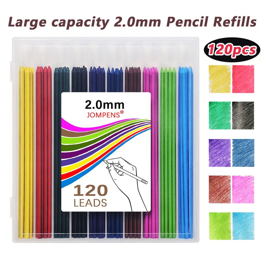 120pcs 2.0mm Lead Pencil Refil - Mechanical Pencil Lead บทวิจารณ์และราคา