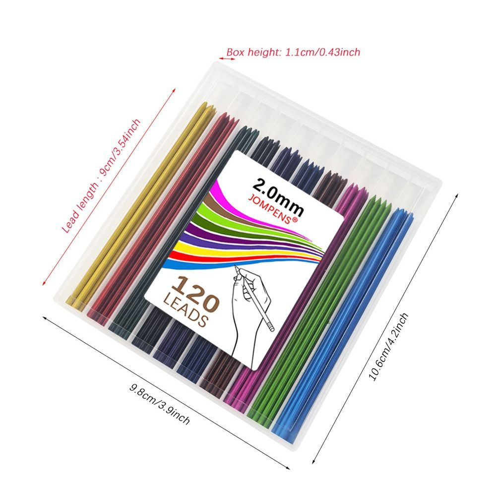 120pcs 2.0mm Lead Pencil Refil - Mechanical Pencil Lead บทวิจารณ์และราคา