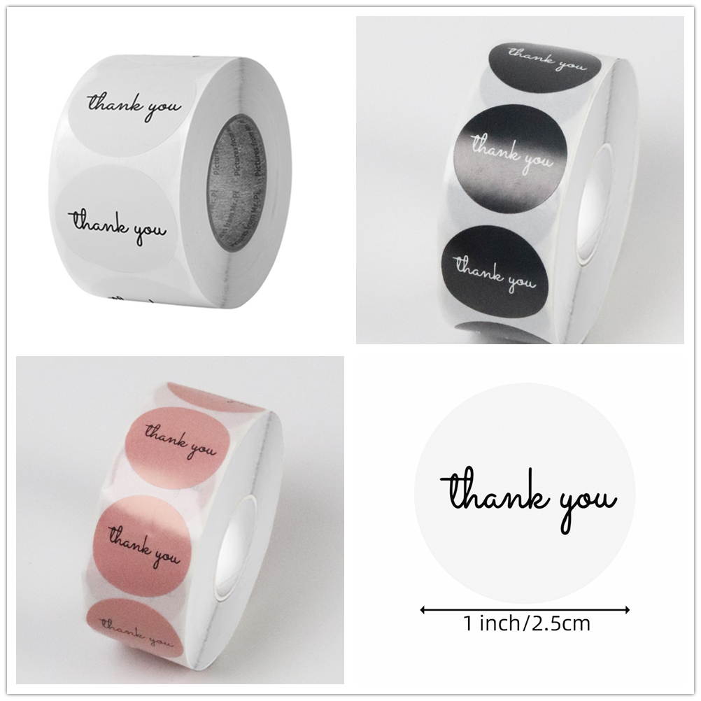 500 Thank You Stickers Roll 25 - Sticker Label Roll บทวิจารณ์และราคา