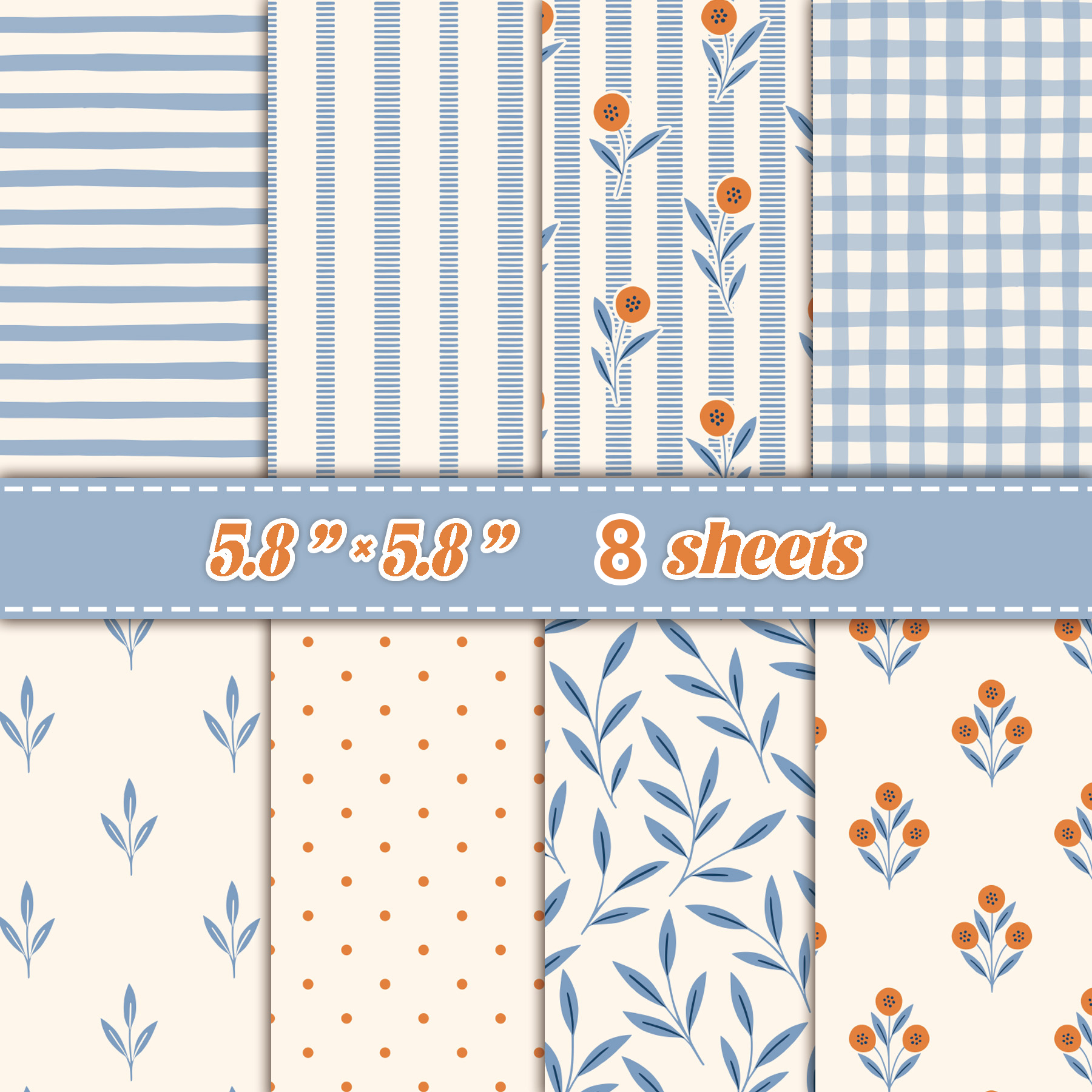 8 Sheets Fresh Plaid Scrapbook - Cardstock Paper Pack บทวิจารณ์และราคา