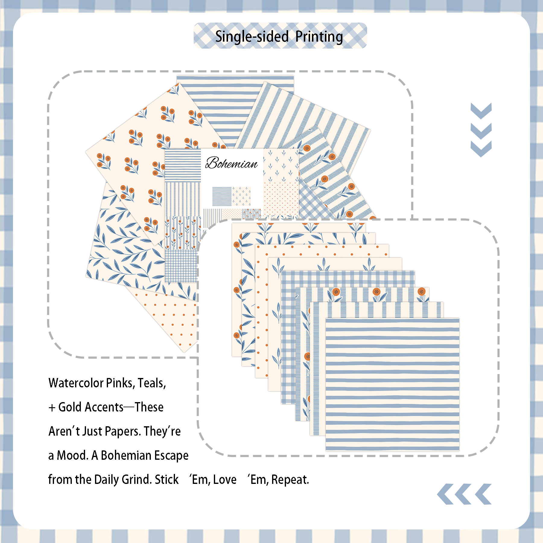 8 Sheets Fresh Plaid Scrapbook - Cardstock Paper Pack บทวิจารณ์และราคา