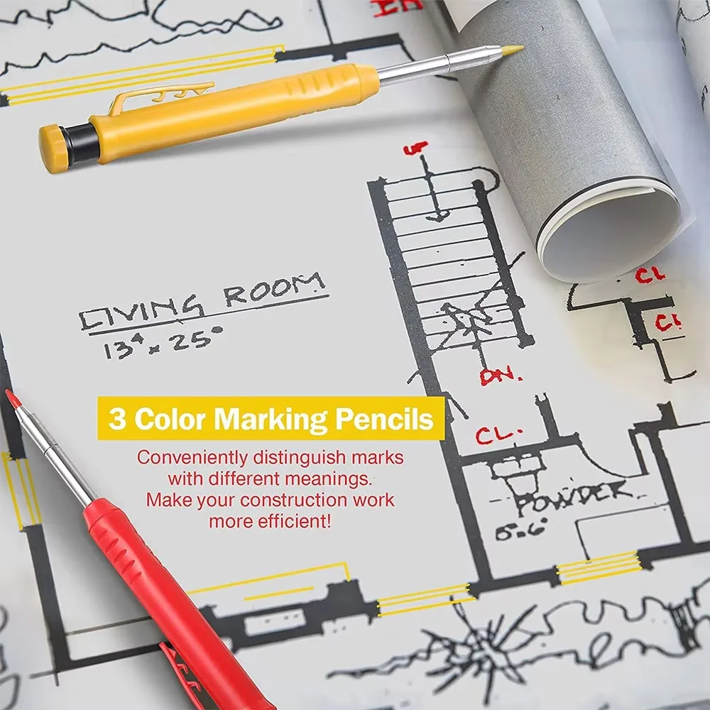 Solid Carpenter Pencil Set Woo - Mechanical Pencil Lead บทวิจารณ์และราคา