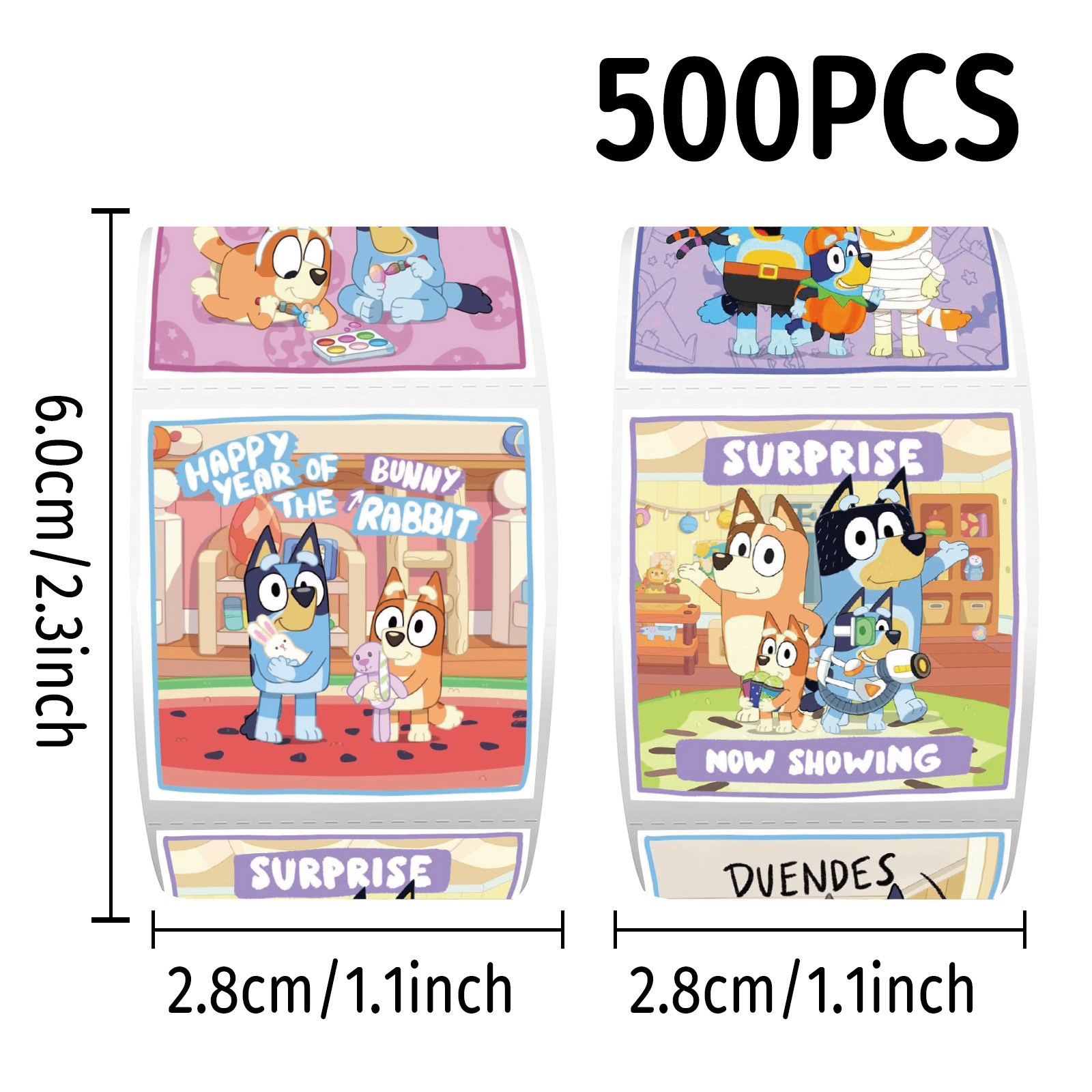 Wholesale 500Pcs/Roll Bluey St - Memo Pad Sticky บทวิจารณ์และราคา
