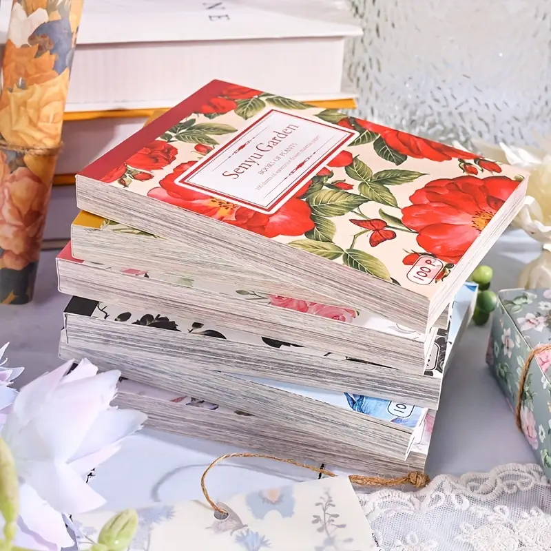 100pcs Vintage Colorful Rose F - Cardstock Paper Pack บทวิจารณ์และราคา