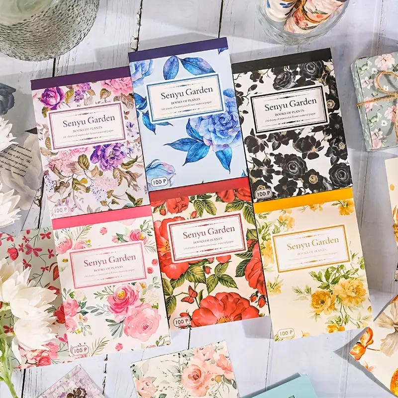 100pcs Vintage Colorful Rose F - Cardstock Paper Pack บทวิจารณ์และราคา