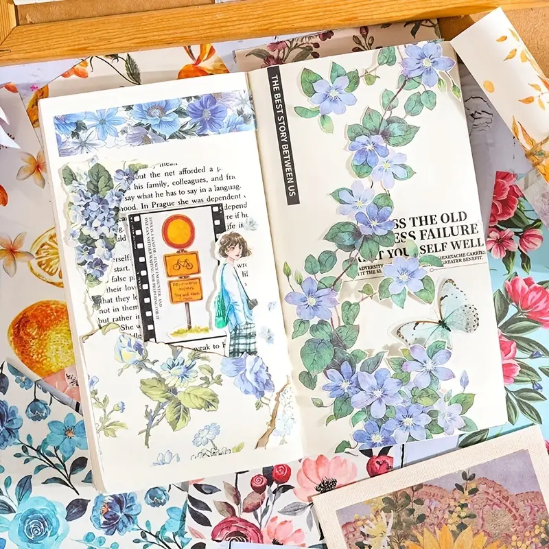 100pcs Vintage Colorful Rose F - Cardstock Paper Pack บทวิจารณ์และราคา