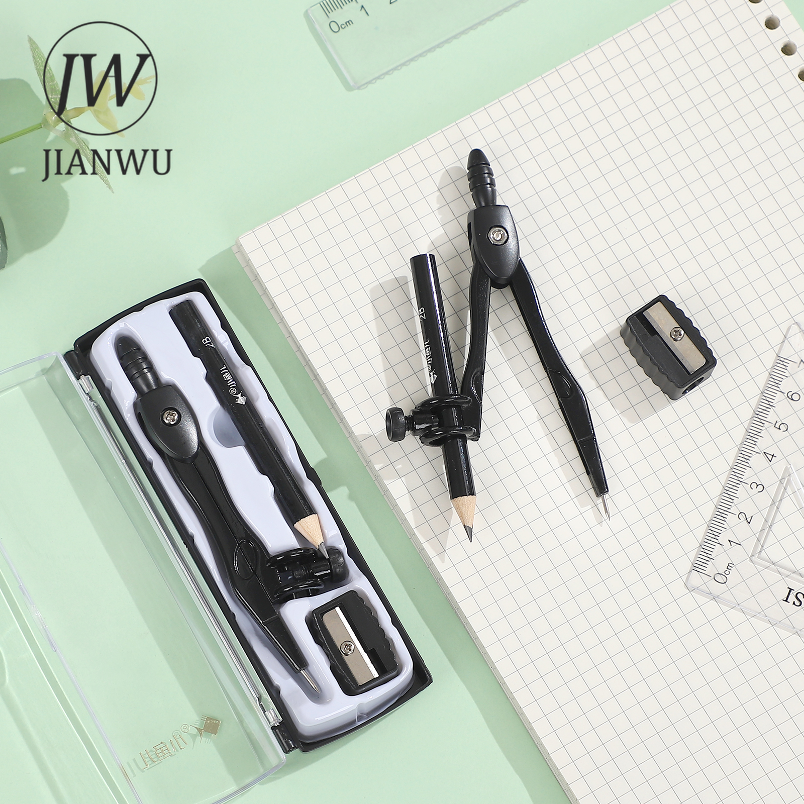 JIANWU Black Metal Compass Geo - Compass Geometry Set บทวิจารณ์และราคา