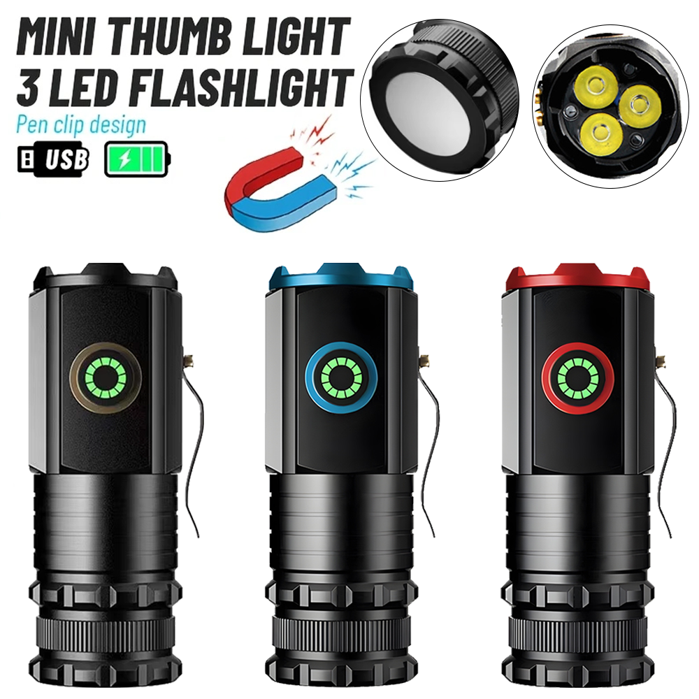 Portable Powerful Mini LED Fla - Stationery Supply บทวิจารณ์และราคา
