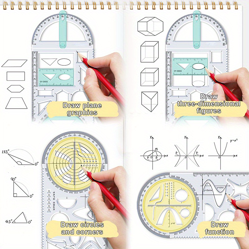For School Multifunctional Pri - Compass Geometry Set บทวิจารณ์และราคา