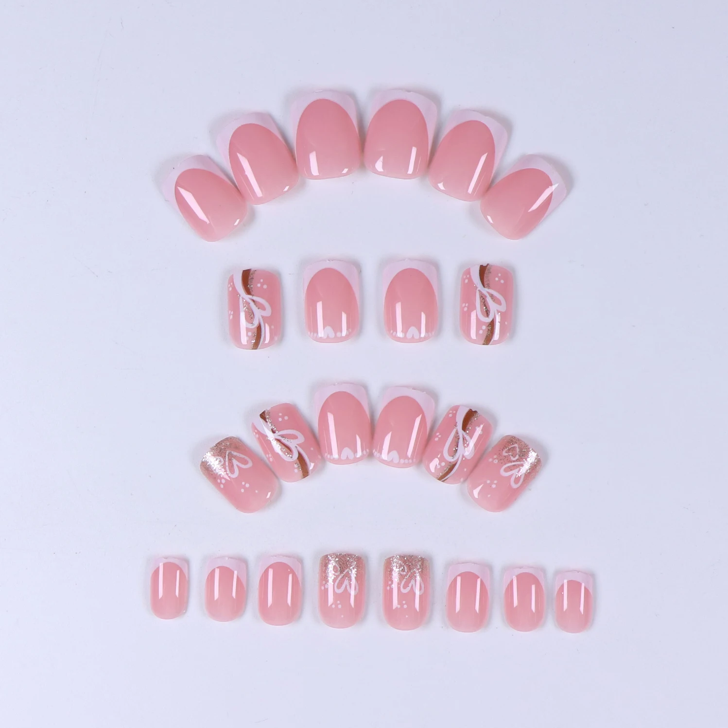 24PCS nude pink short square f - Glue Stick Pack บทวิจารณ์และราคา