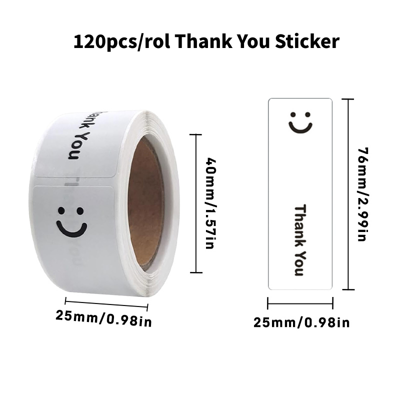 KAYSION 120Pcs/Roll Thank You  - Sticker Label Roll บทวิจารณ์และราคา
