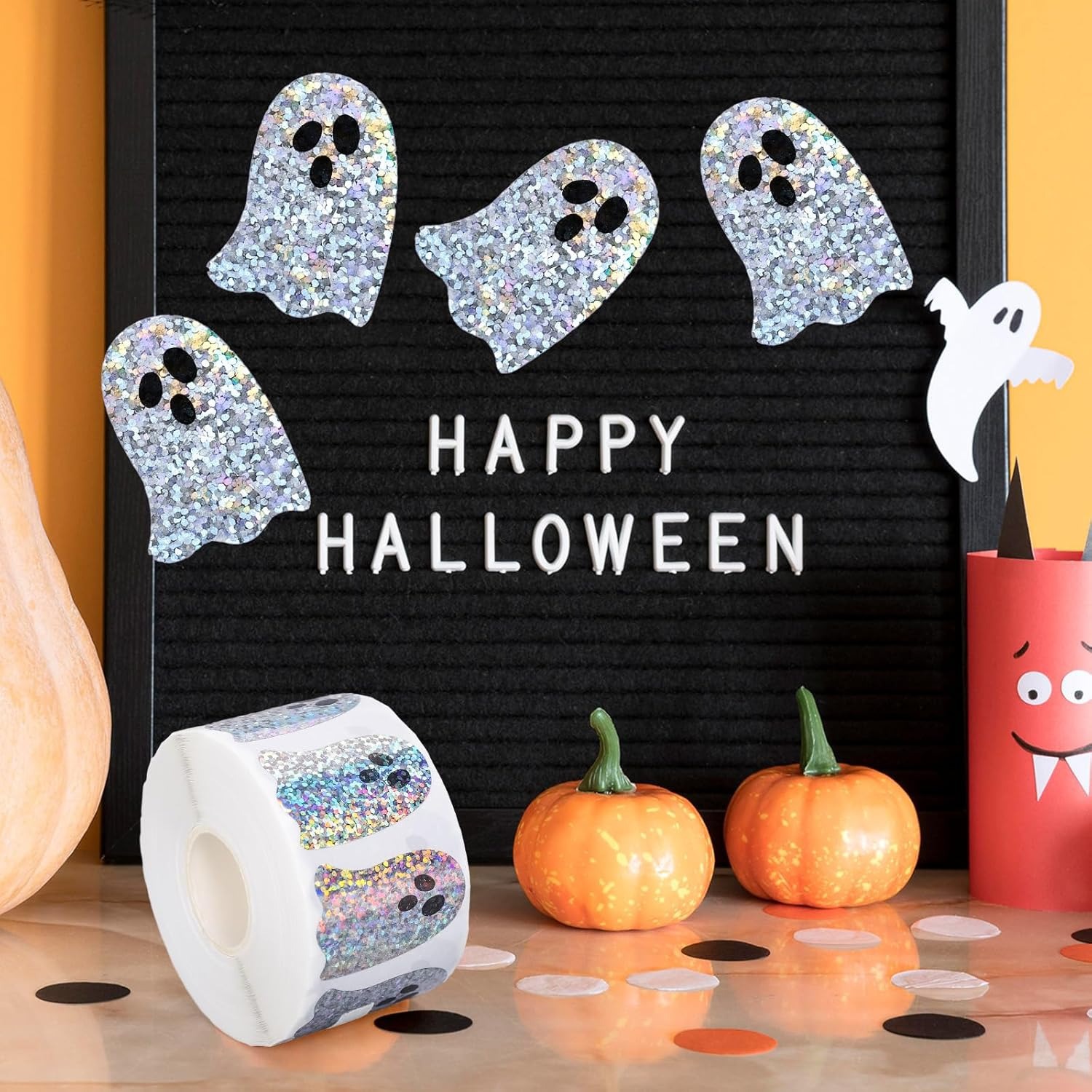 Ghost-Shaped DIY Waterproof St - Sticker Label Roll บทวิจารณ์และราคา
