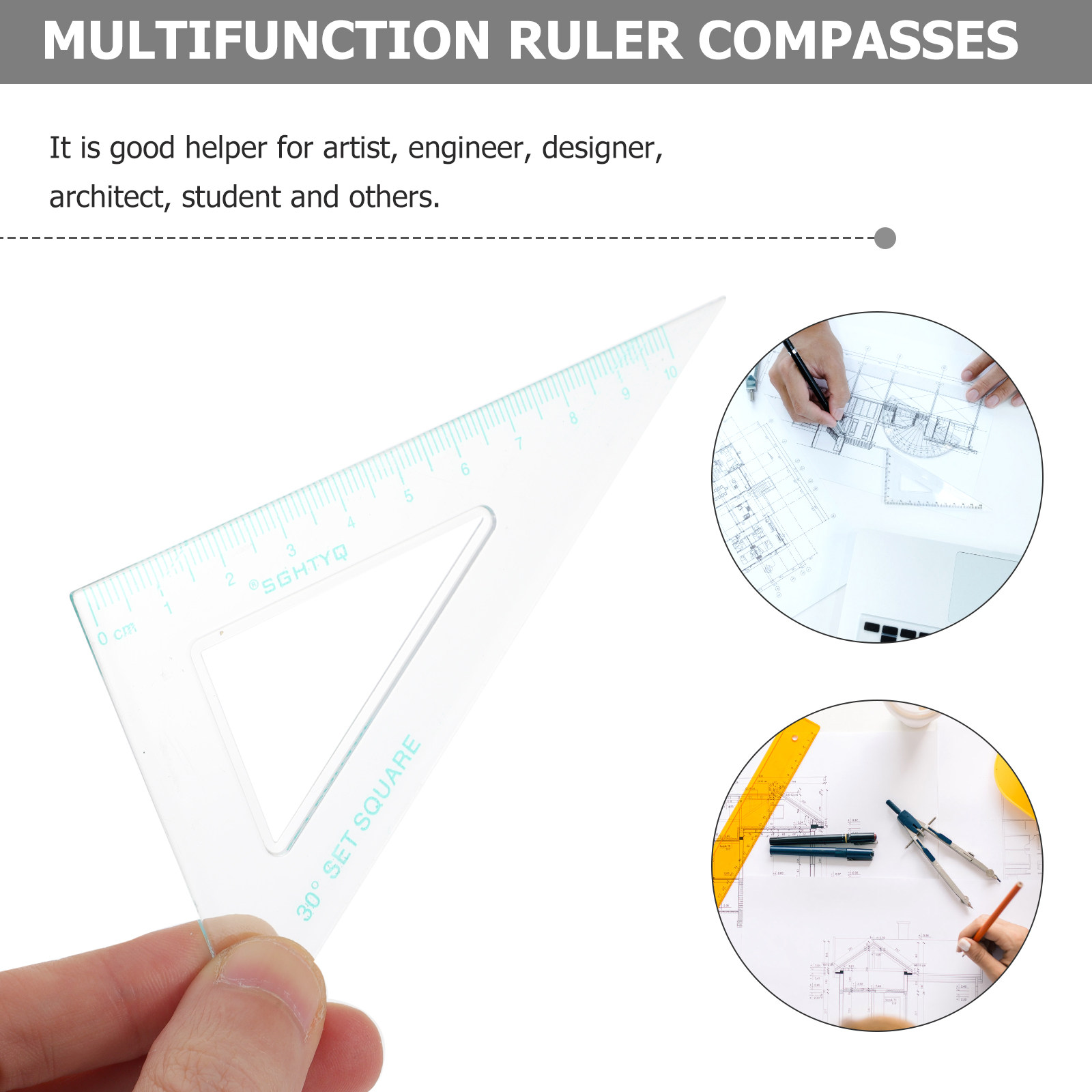 1Set Metal Compass Ruler Tools - Compass Geometry Set บทวิจารณ์และราคา