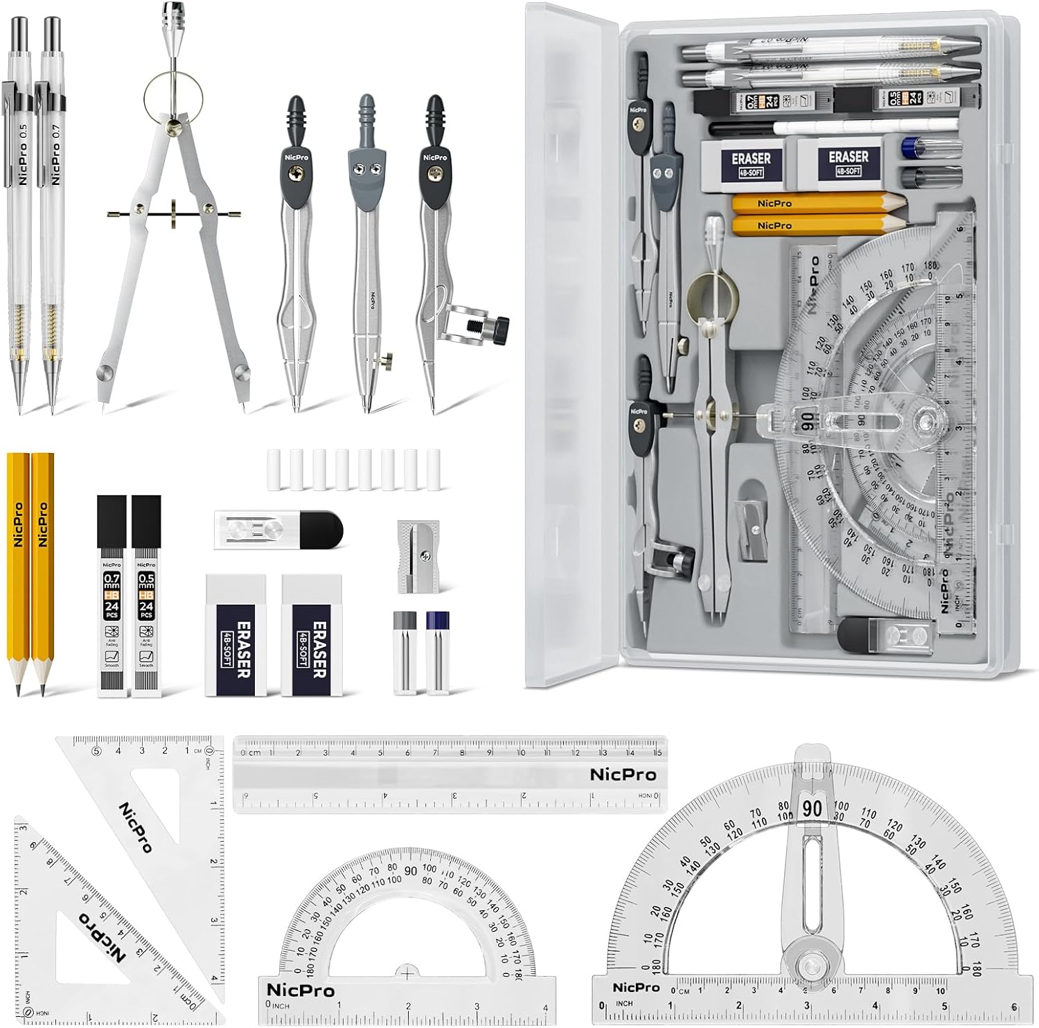 22 Pcs Geometry Compass Set wi - Compass Geometry Set บทวิจารณ์และราคา