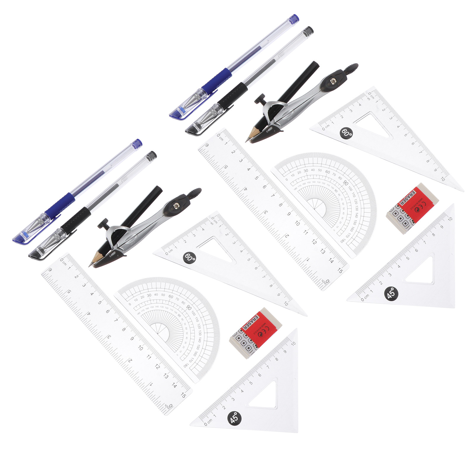 2 set 2 Sets Pcs Geometry Draw - Compass Geometry Set บทวิจารณ์และราคา