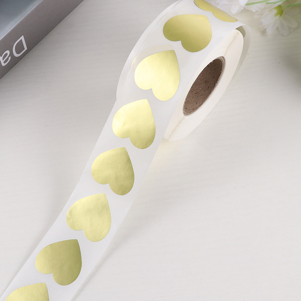 2 Rolls Heart-Shaped Round Sea - Sticker Label Roll บทวิจารณ์และราคา
