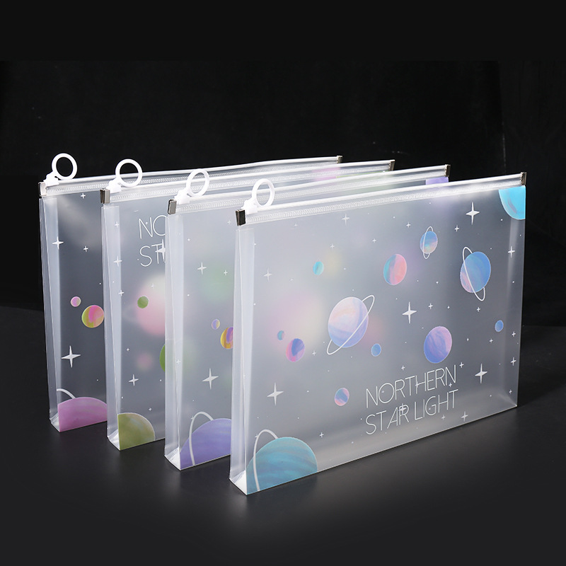 4/12pcs A4 Space Zipper Folder - Supply Of Office Stationery บทวิจารณ์และราคา