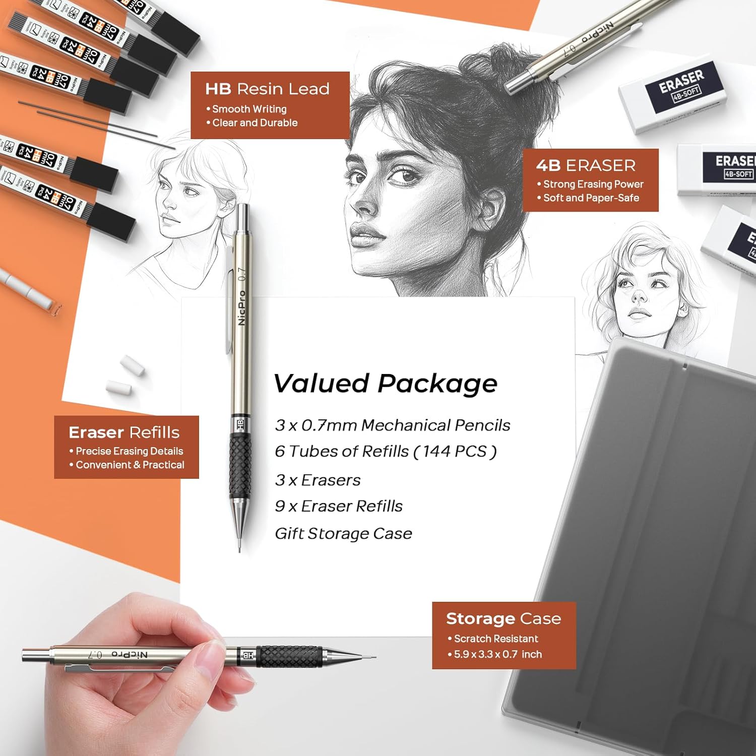 0.7mm Metal Mechanical Pencil  - Mechanical Pencil Lead บทวิจารณ์และราคา