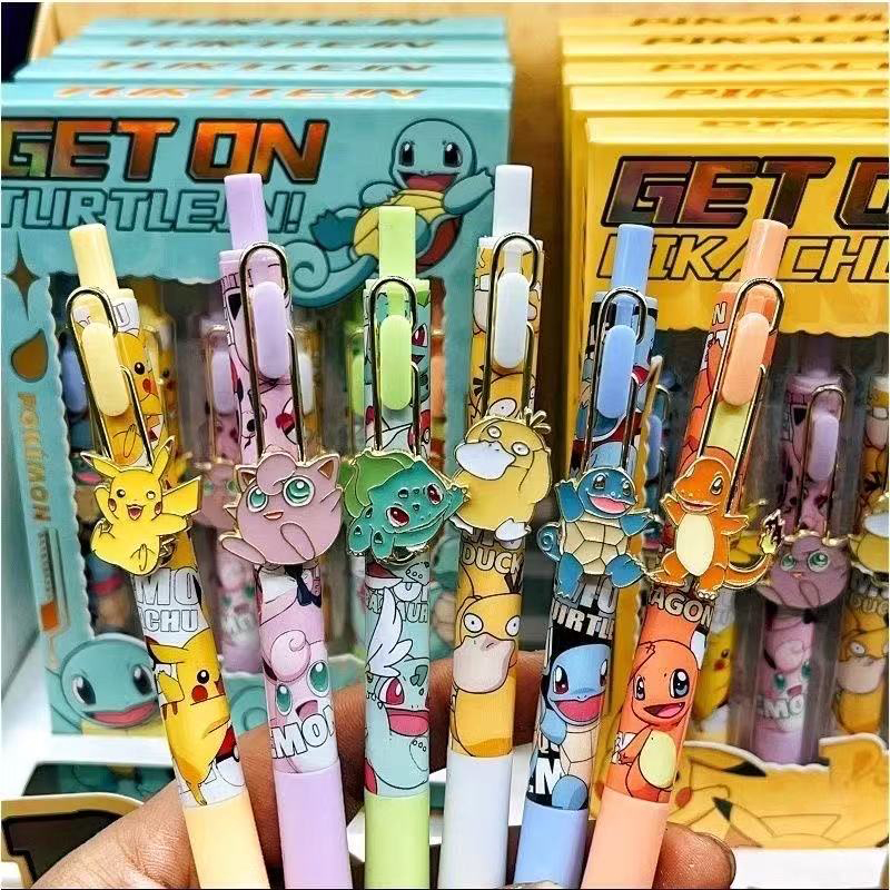 6pcs Pokemon Patch Press Pen S - Office Supply Office Stationery Items บทวิจารณ์และราคา