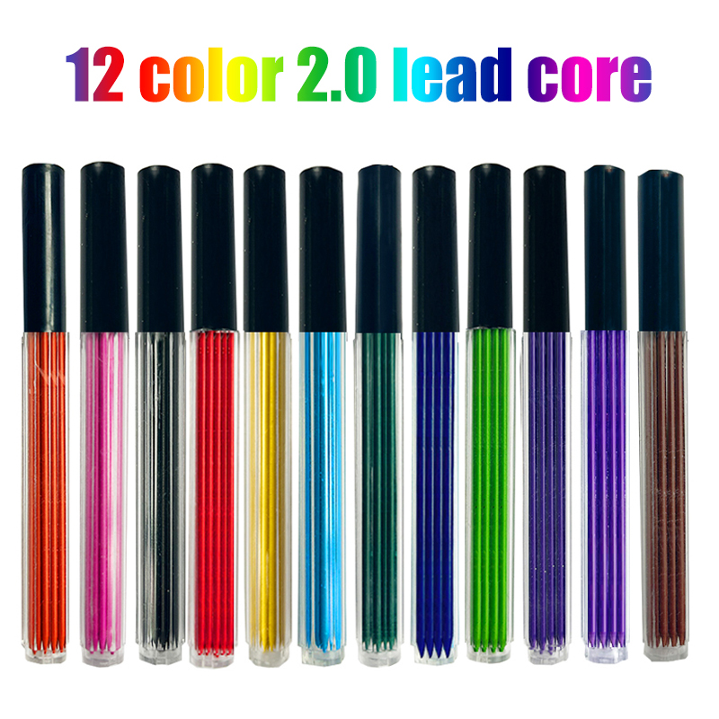 12 Colors 2.0mm HB Replaceable - Mechanical Pencil Lead บทวิจารณ์และราคา