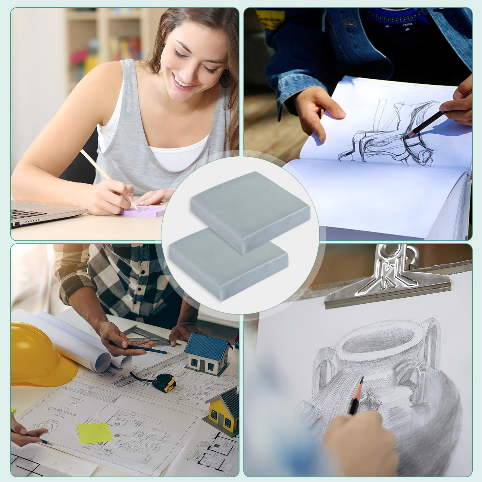 2pcs Kneaded Eraser for Artist - Rubber Eraser Kneaded บทวิจารณ์และราคา