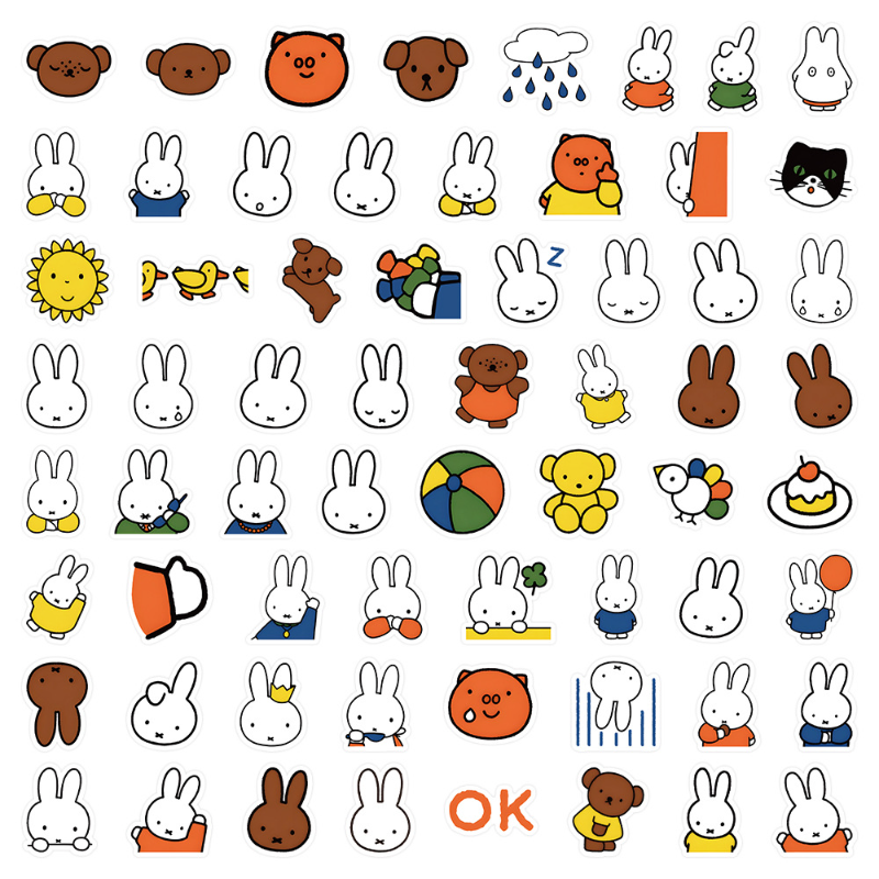 Cute Miffy Stickers Cartoon Ra - Memo Pad Sticky บทวิจารณ์และราคา