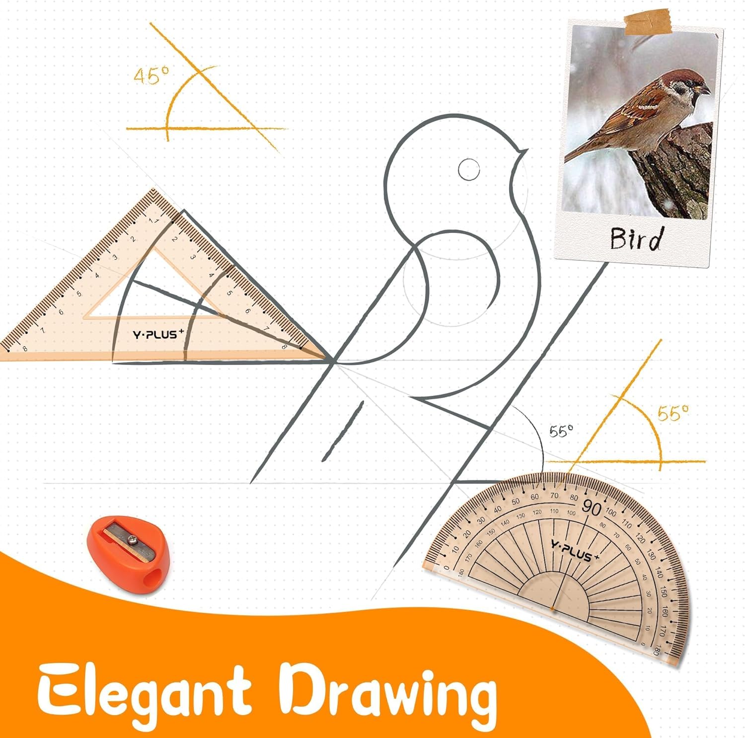 12 Pcs Geometry Set for Studen - Compass Geometry Set บทวิจารณ์และราคา