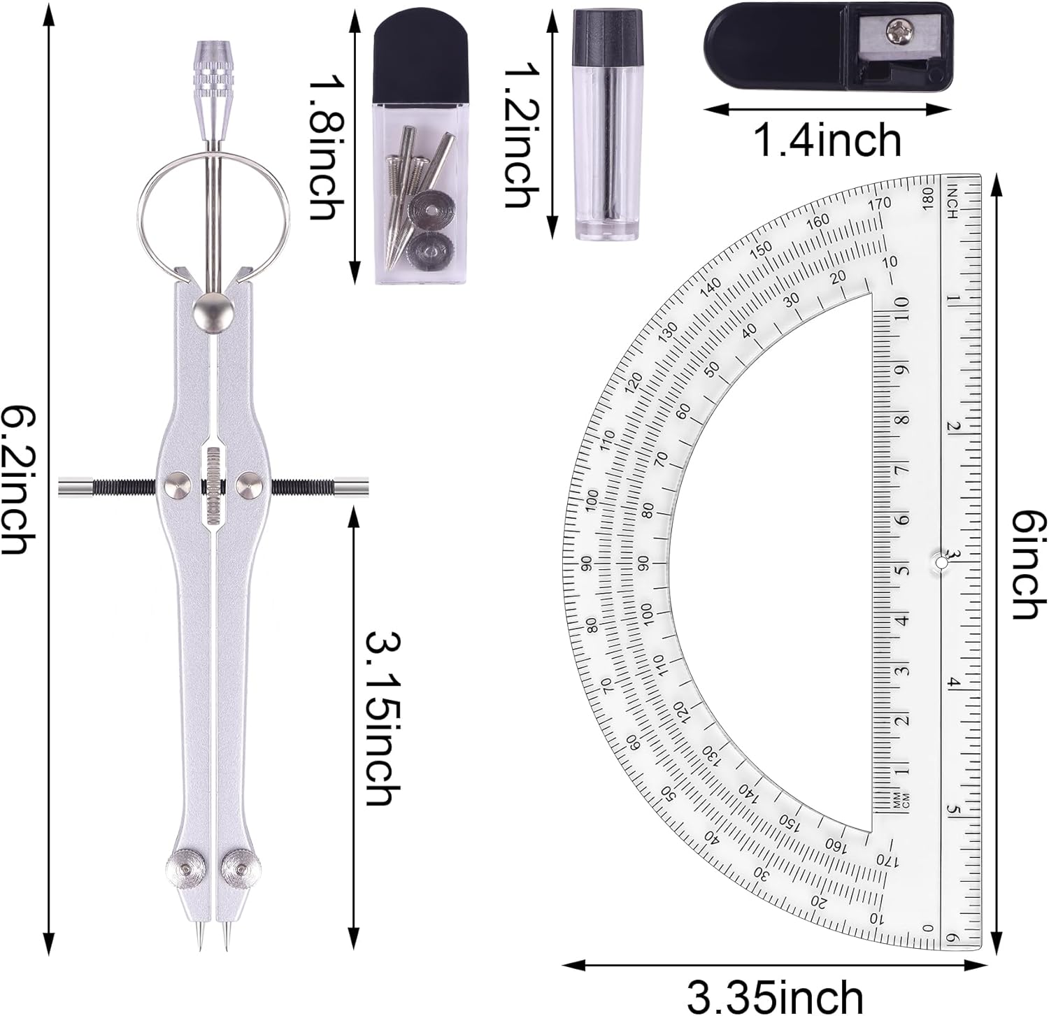 Professional Compass & Protrac - Compass Geometry Set บทวิจารณ์และราคา